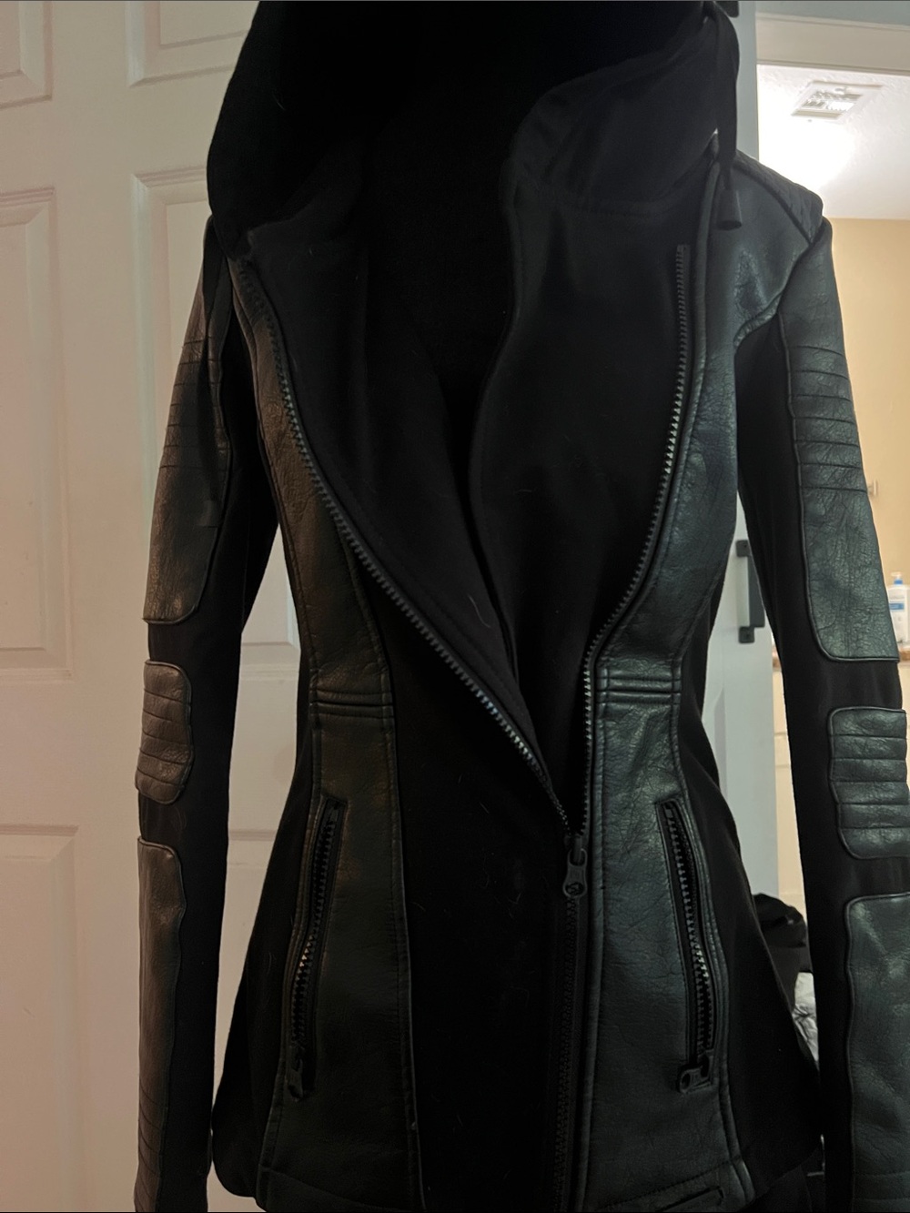 blanc noir Black Jacket with Contrast Interior - Picture 16 of 16